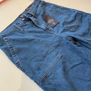 🆕 Gap Front Pocket High Rise Wide Leg Ankle Cut Jeans, Stretch Size 29